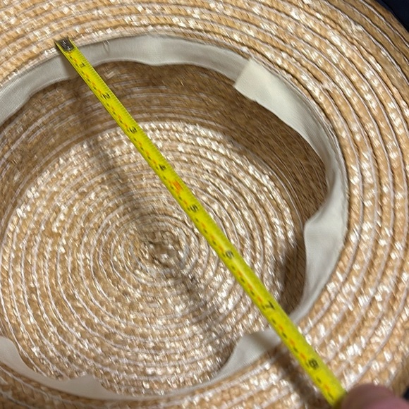 Straw hat with blue bow - Picture 14 of 16